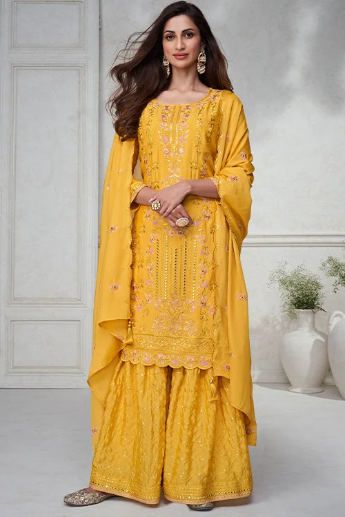 Yellow salwar suit