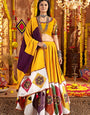 Mustard Yellow Ready to Wear Chaniya Choli for Navratri