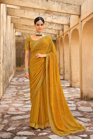 Gerogette Exclusive Wedding Style Women Wear Saree Collection