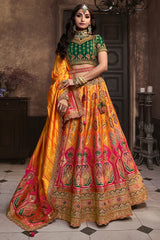 Designer Haldi ceremony Lehnega choli