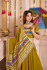 Navratri Fluorescent Green Chaniya Choli