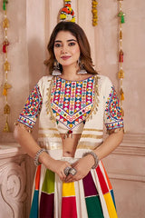 White Chaniya Choli with Jacket
