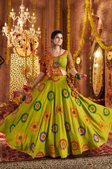 Green Navratri Chaniya Choli