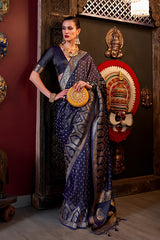 Navy Blue Saree