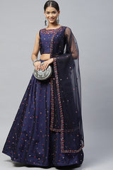 Navy Lehenga Choli