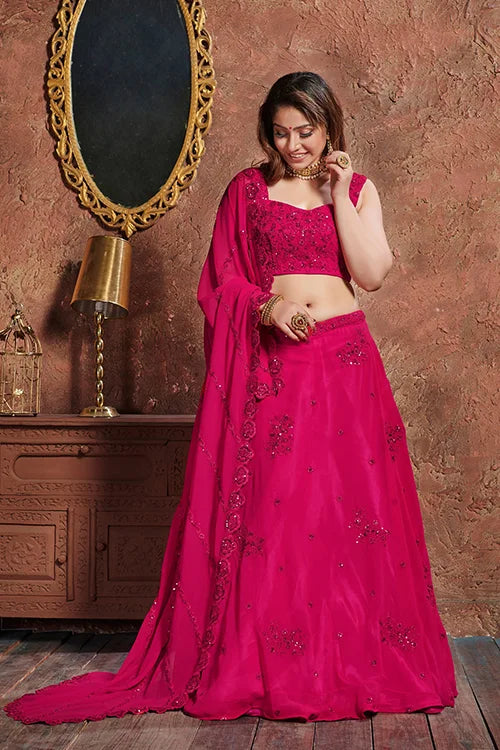 New Indian Wear Collection For Pink Lehenga Choli