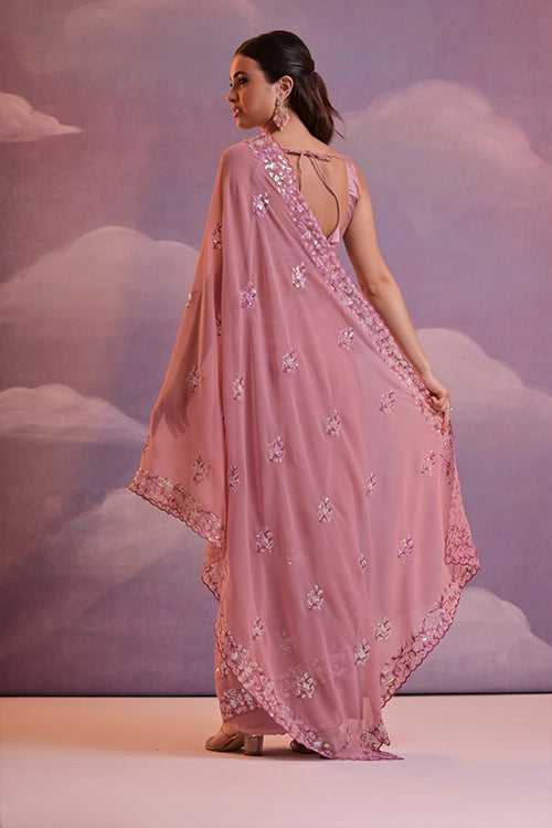 Onion color saree online shopping
