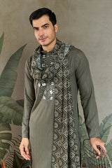 Olive Green Kurta Set