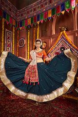 Teal Blue Chaniya Choli 