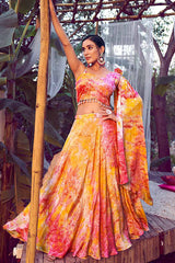 Orange Plus Size Lehenga Choli