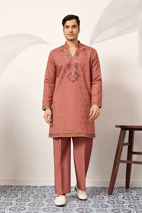 Royal Orange Kurta Set
