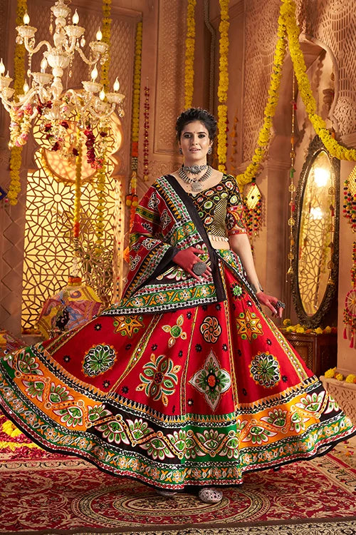 Maroon Garba Chaniya Choli