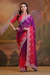 Soft georgette partywear saree
