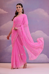 Soft pink saree
