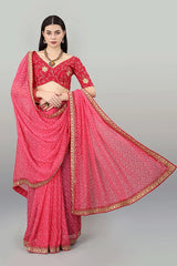 Soft georgette printed sarees
