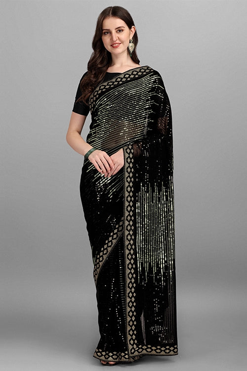 Pista Georgette Saree
