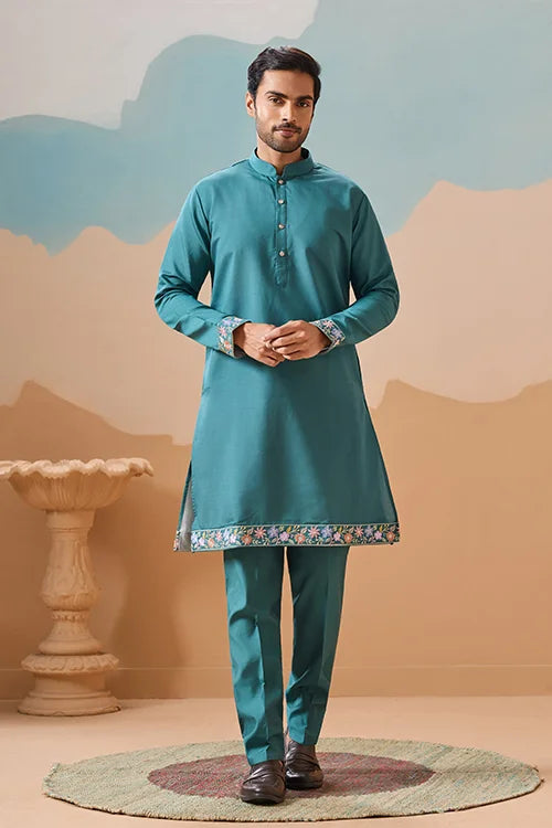 Silk Kurta Koti for Men