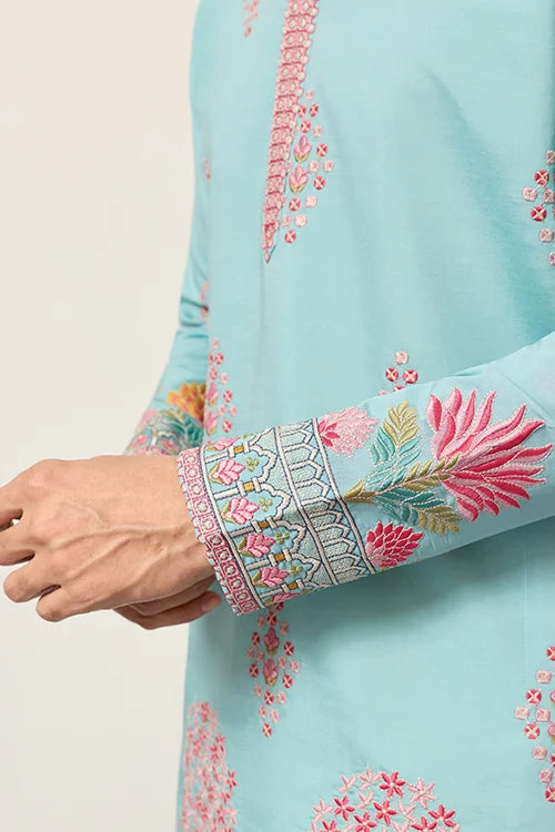 Men’s sky blue kurta pajama