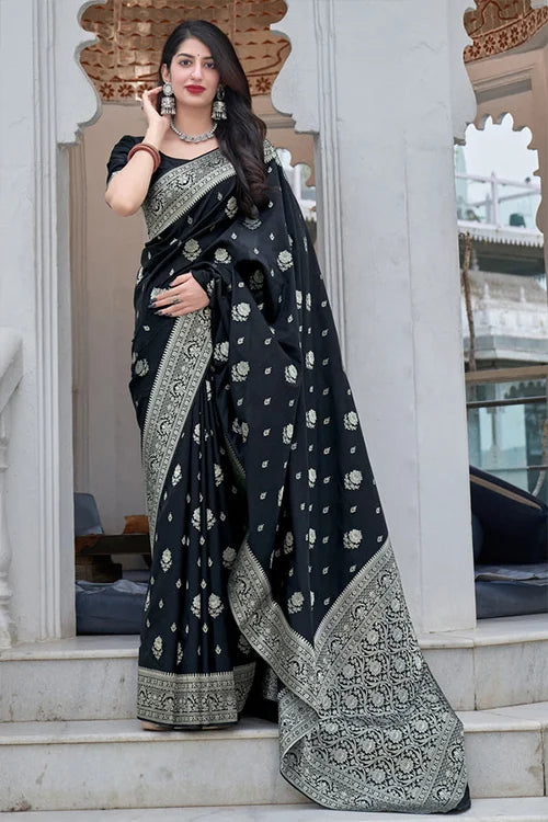 Party Wear Banarasi Silk Saree For Womens shubhkalastore