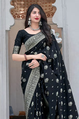 Party Wear Banarasi Silk Saree For Womens