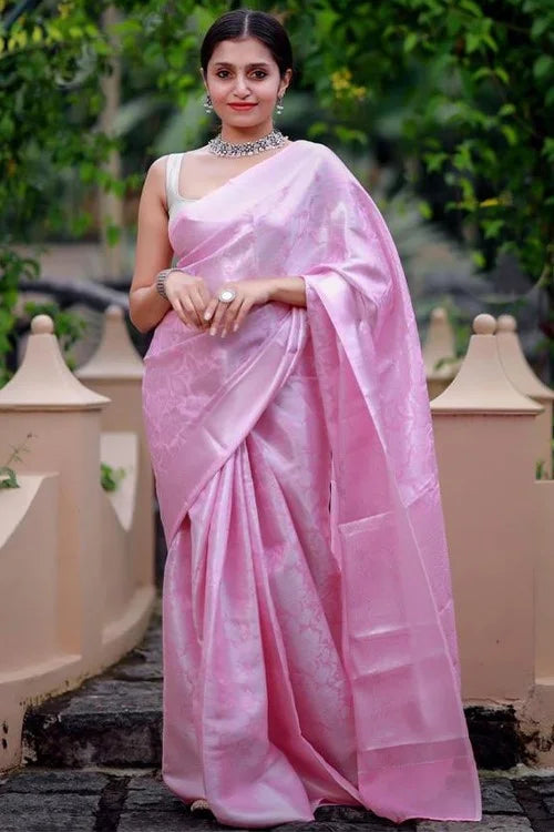 Pink Indian Wedding Banarasi Saree