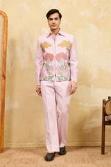 Designer Pink Bomber Jacket Set