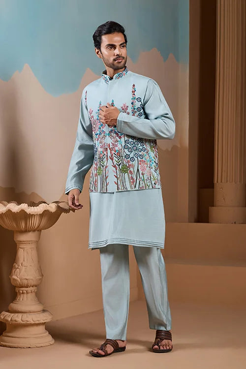 Pista Color Koti Kurta for Men
