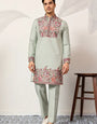 Pista Green Kurta Pant Set for Wedding & Festive Wear