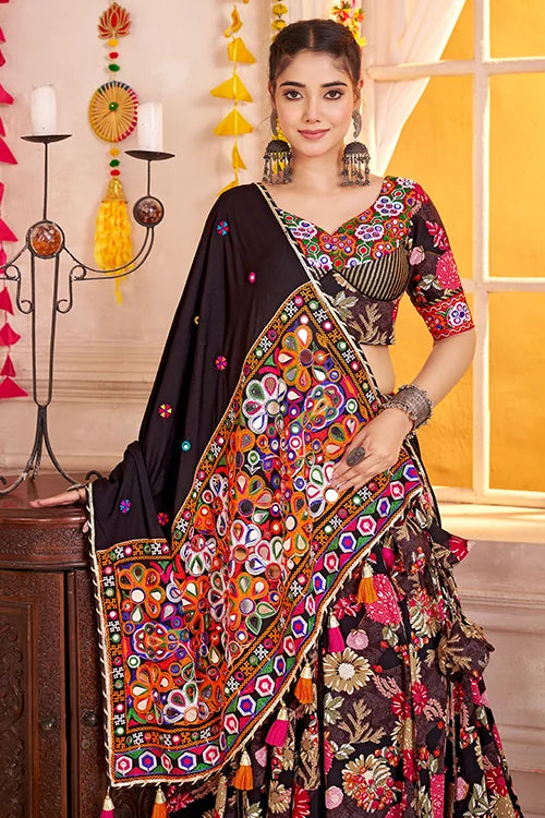 Black Navratri Chaniya Choli