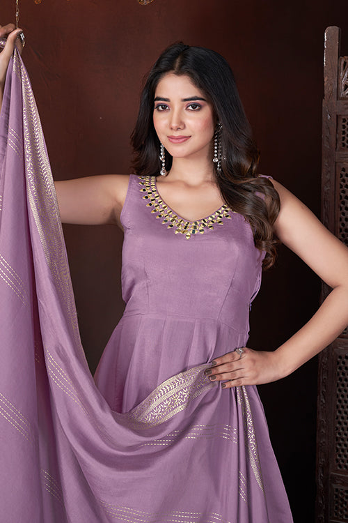 Lavender Ethnic Salwar Suit