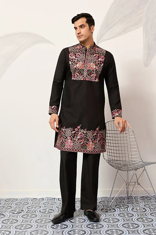 Premium Black Kurta Pant Set
