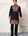 Festive Wear Premium Black Kurta Pant Set for Mens