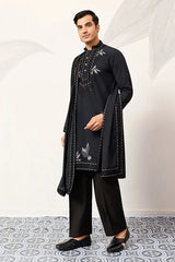 Navy Blue Kurta with Dupatta