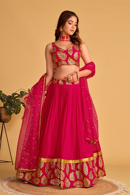 Designer Pink Lehenga Choli for Brides