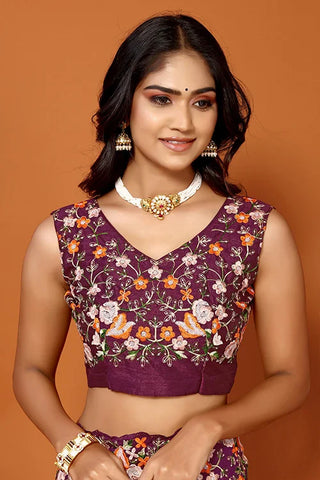 embroidered saree