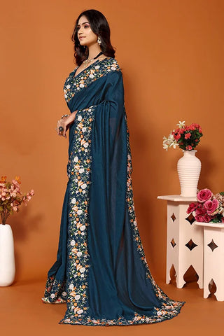 embroidered saree