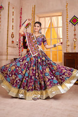 Purple Cotton Chaniya Choli