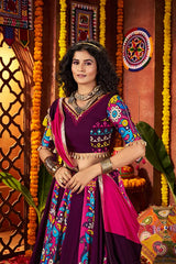 Purple Garba Ghagra Choli