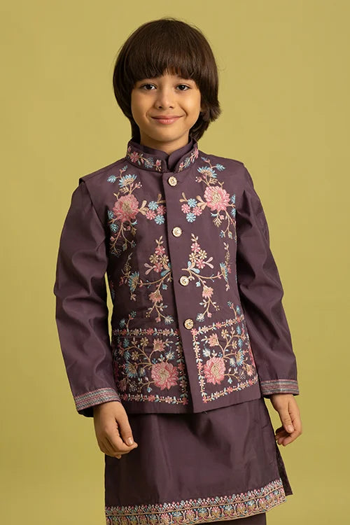 Purple Kids Kurta Pajama