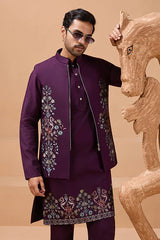 Purple Koti Kurta for Men
