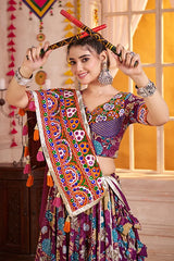Purple Chaniya Choli for Navratri