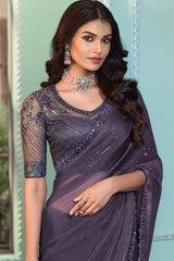 Beautiful Party Wear Saree With fancy Blouse