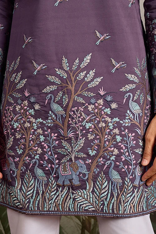 Purple Color Kurta for Mens
