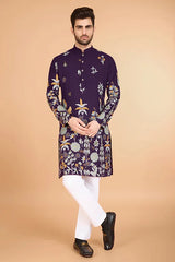 Designer Purple Kurta for Men