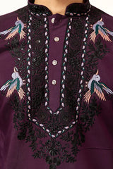 Purple Wedding Special Kurta