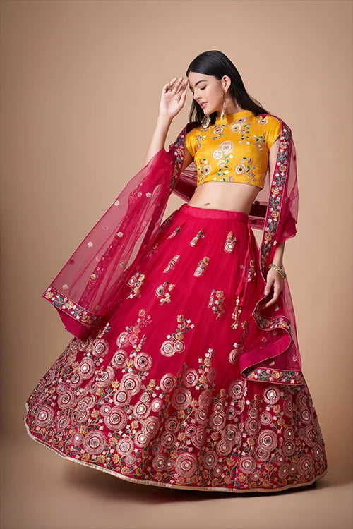 Women's navy blue lehenga choli