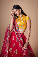 Women's navy blue lehenga choli