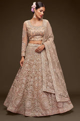 Royal Beige Marriage Lehenga Choli