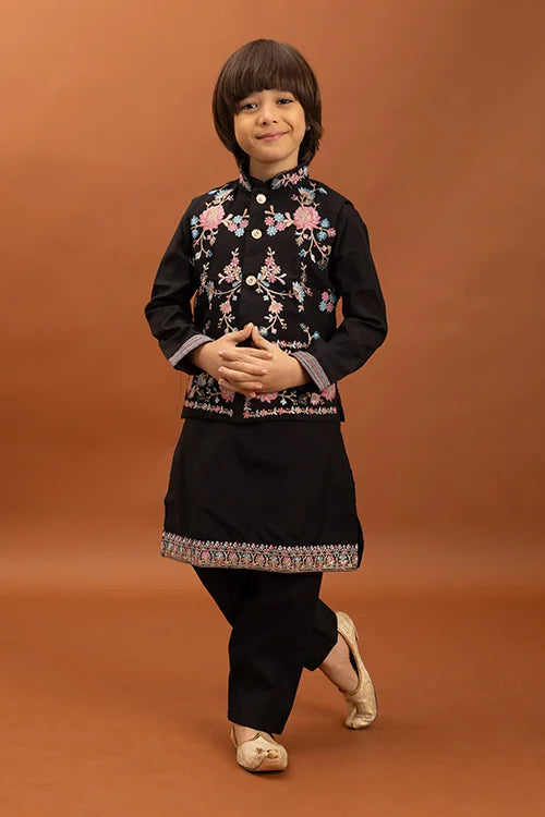 Black Kurta Pajama for Kids