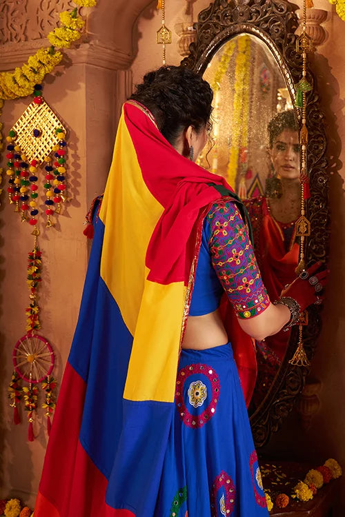Royal blue Chaniya for Navratri